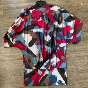 BCBG kimono geometric print dress